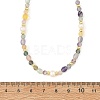 Faceted Natural Fluorite and Pearl Beaded Necklaces NJEW-JN06644-3