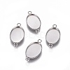 Non-Tarnish 304 Stainless Steel Cabochon Connector Settings LS-X-STAS-H394-A-01P-1
