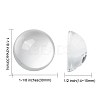 Transparent Half Round Glass Cabochons GGLA-R027-30mm-2