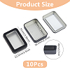 Tinplate Storage Box with Clear Window CON-WH0099-23EB-2