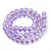 Frosted Spray Painted Glass Beads Strands GLAA-N035-03C-C05-2