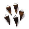 Natural Tiger Eye Pendants G-E577-01P-01-1