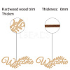 Word Welcome Laser Cut Unfinished Basswood Wall Decoration WOOD-WH0113-095-3