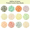 840Pcs 12 Colors Frosted Crackle Glass Beads GLAA-FS0002-17-2