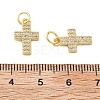 Brass Micro Pave Cubic Zirconia Pendants KK-C092-21D-G-3
