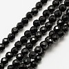 Natural Black Spinel Bead Strands X-G-A129-3mm-34-1