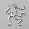 Anti-Tarnish Sterling Silver Pendant Findings STER-WH0004-007-1