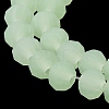 Imitation Jade Solid Color Glass Beads Strands EGLA-A034-J3mm-MD01-5