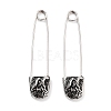 316 Surgical Stainless Steel Safety Pin Hoop Earrings for Women EJEW-Z050-32C-AS-1