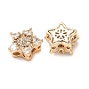 Brass Micro Pave Cubic Zirconia Beads CU-CBAEC99-33G-03-2