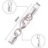 Rack Plating Brass Lobster Claw Clasps with Clip Ends KK-PH0035-33S-2