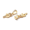 Eco-Friendly Brass Micro Pave Cubic Zirconia Pendants KK-K265-01G-P-2