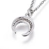304 Stainless Steel Pendant Necklaces NJEW-L146-07-3