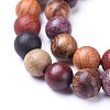 Natural Wood Beads Strands WOOD-F008-07-D-3