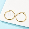PVD Vacuum Plating 201 Stainless Steel Hoop Earrings for Women EJEW-G260-02A-G-4