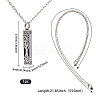 304 Stainless Steel Rectangle with Tree of Life Pendant Urn Ashes Necklaces NJEW-WH0036-030P-2