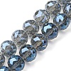 Transparent Electroplate Glass Beads Strands EGLA-N002-34F-F04-1
