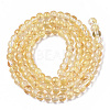 Transparent Spray Painted Glass Bead Strands GLAA-N035-03A-B08-2