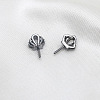 Brass Micro Pave Clear Cubic Zirconia Crown Head Pins BAPE-PW0002-23A-03-1