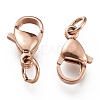 Ion Plating(IP) 304 Stainless Steel Lobster Claw Clasps STAS-G240-01D-RG-3