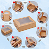 Rectangle Kraft Paper Storage Gift Boxes with Clear Visible Window CON-WH0095-89-5