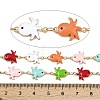 304 Stainless Steel Enamel Octopus Link Chains CHS-F023-01C-G-2