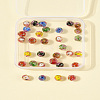 32Pcs 7 Colors Handmade Gold Sand Lampwork Beads LAMP-FS0001-30-9