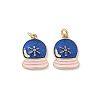 Brass Enamel Charms KK-P325-27G-1