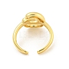 Brass Letter Open Cuff Rings for Women RJEW-G313-01G-G-3