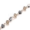 Unwelded Handmade Glass Beads Double Link Chains AJEW-PH01350-1