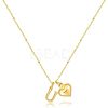 Brass Initial and Heart Pendant Necklaces for Women FS-WG01F32-21-1