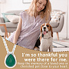 Dyed Natural White Jade Green Teardrop Urn Ashes Pendant 304 Stainless Steel Cable Chain Necklaces NJEW-OC0001-09B-5