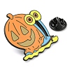 Halloween Terrible Pumpkin Snail Alloy Enamel Pin Broochs AJEW-Z023-08EB-3