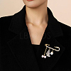 16Pcs 4 Styles Iron Rhinestone Safety Pins FIND-SC0022-25G-5