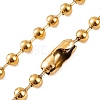 Ion Plating(IP) 304 Stainless Steel Ball Chain Necklaces for Women NJEW-G135-01B-G-2