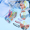 26Pcs 13 Colors Spray Painted Iron Brooch Findings IFIN-SC0002-06-7