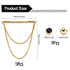 CHGCRAFT 1Pc Brass Hanging Chains Collar Pins Tie Clips DIY-CA0005-89G-2