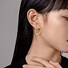 Clear Cubic Zirconia Huggie Hoop Earrings JE927A-6