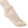 Handmade Brass Daisy Flower Link Chain Anklet for Women AJEW-AN00533-3