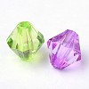 Faceted Bicone Transparent Acrylic Beads DBB8mm-2