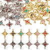  48Pcs 12 Styles Rack Plating Alloy Enamel Connector Charms FIND-TA0002-85-10