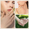 2Pcs 2 Colors Alloy with Crystal Rhinestone Finger Rings RJEW-TADJ0001-01E-8