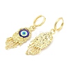 Rack Plating Brass Dangle Earrings for Women EJEW-M260-24G-02-2