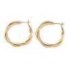 PVD Vacuum Plating 201 Stainless Steel Twist Hoop Earrings EJEW-I309-58B-G-1