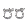 304 Stainless Steel Ring Clip Buckles for Bag Chain Strap STAS-C165-02B-P-1