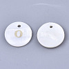 Natural White Shell Mother of Pearl Shell Charms X-SSHEL-N036-053O-1