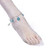 Brass Cable Chain Anklets AJEW-AN00260-4