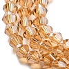 Transparent Electroplate Glass Beads Strands EGLA-A039-T4mm-A18-4