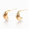 Brass Half Hoop Earrings KK-R117-035G-NF-4