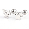 Tarnish Resistant 201 Stainless Steel Barbell Cartilage Earrings EJEW-R147-04-1